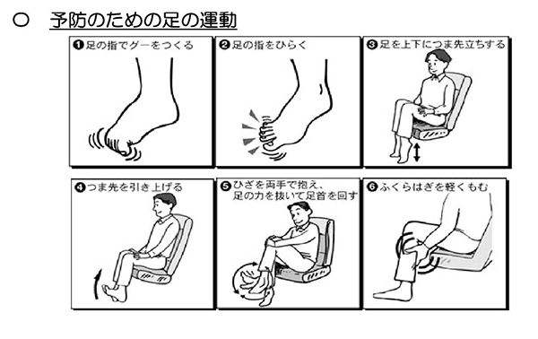 予防のための足の運動